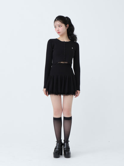 Back ribbon rib knit tops(eme10460)