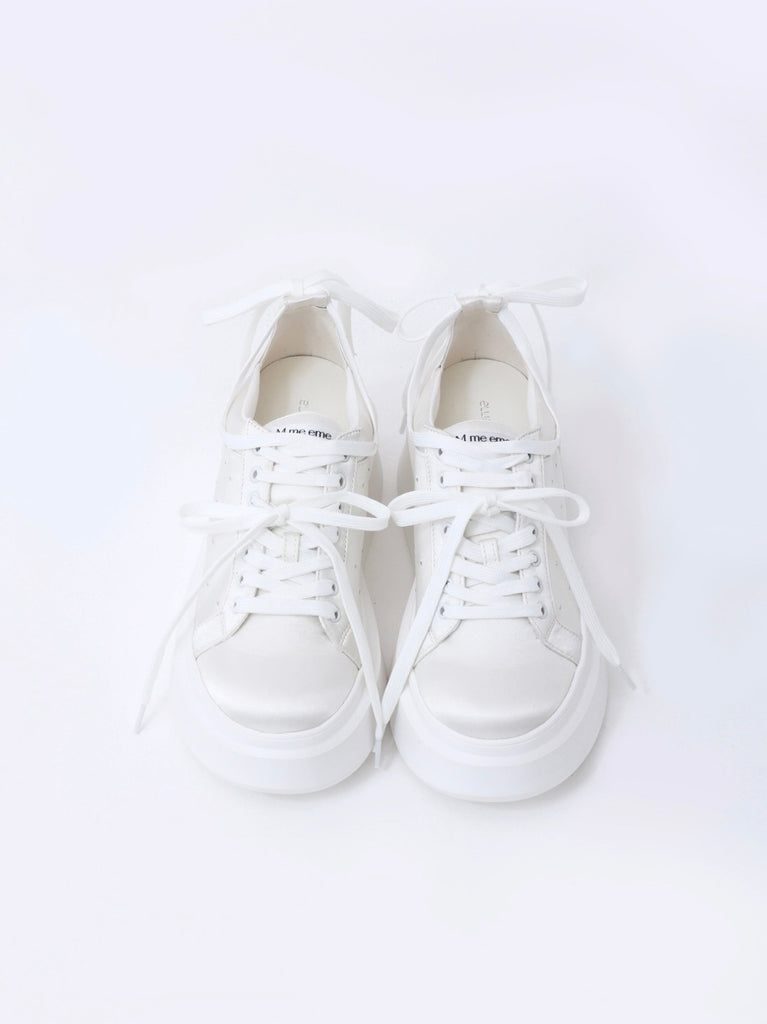 Ribbon beaded platform sneaker(eme10485)