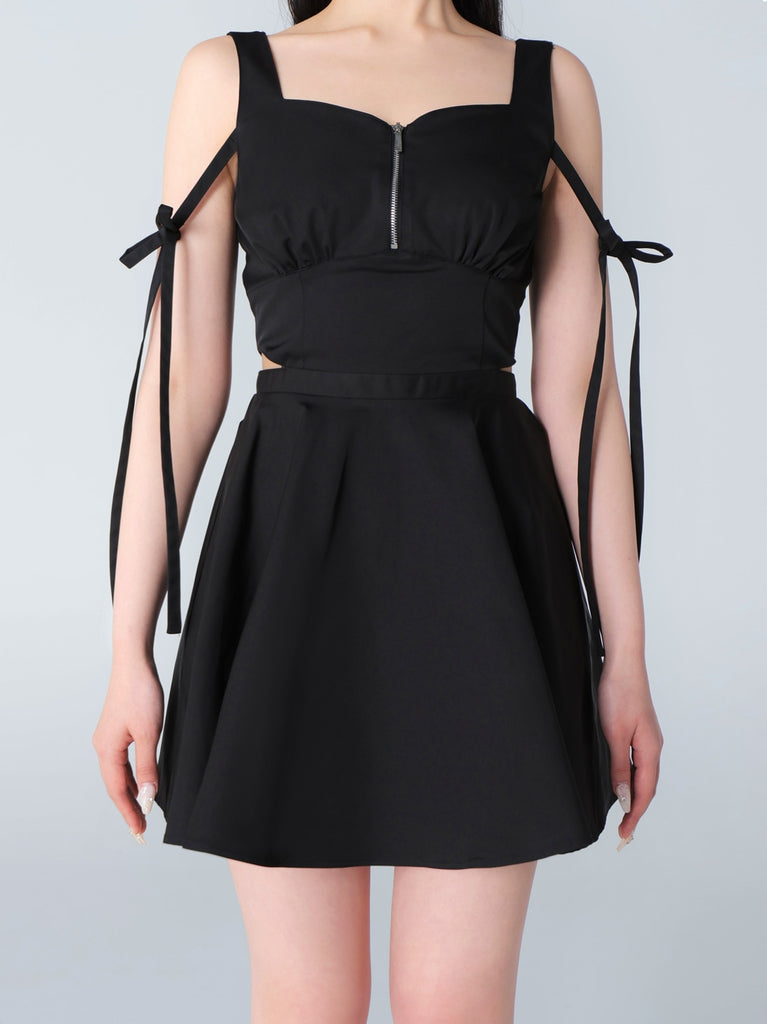 Taffeta ribbon mini onepiece(eme10531)