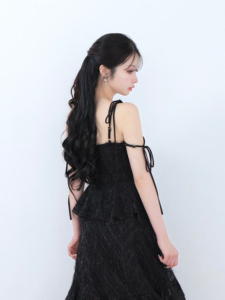 Lame fringe jacquard onepiece(eme10478)