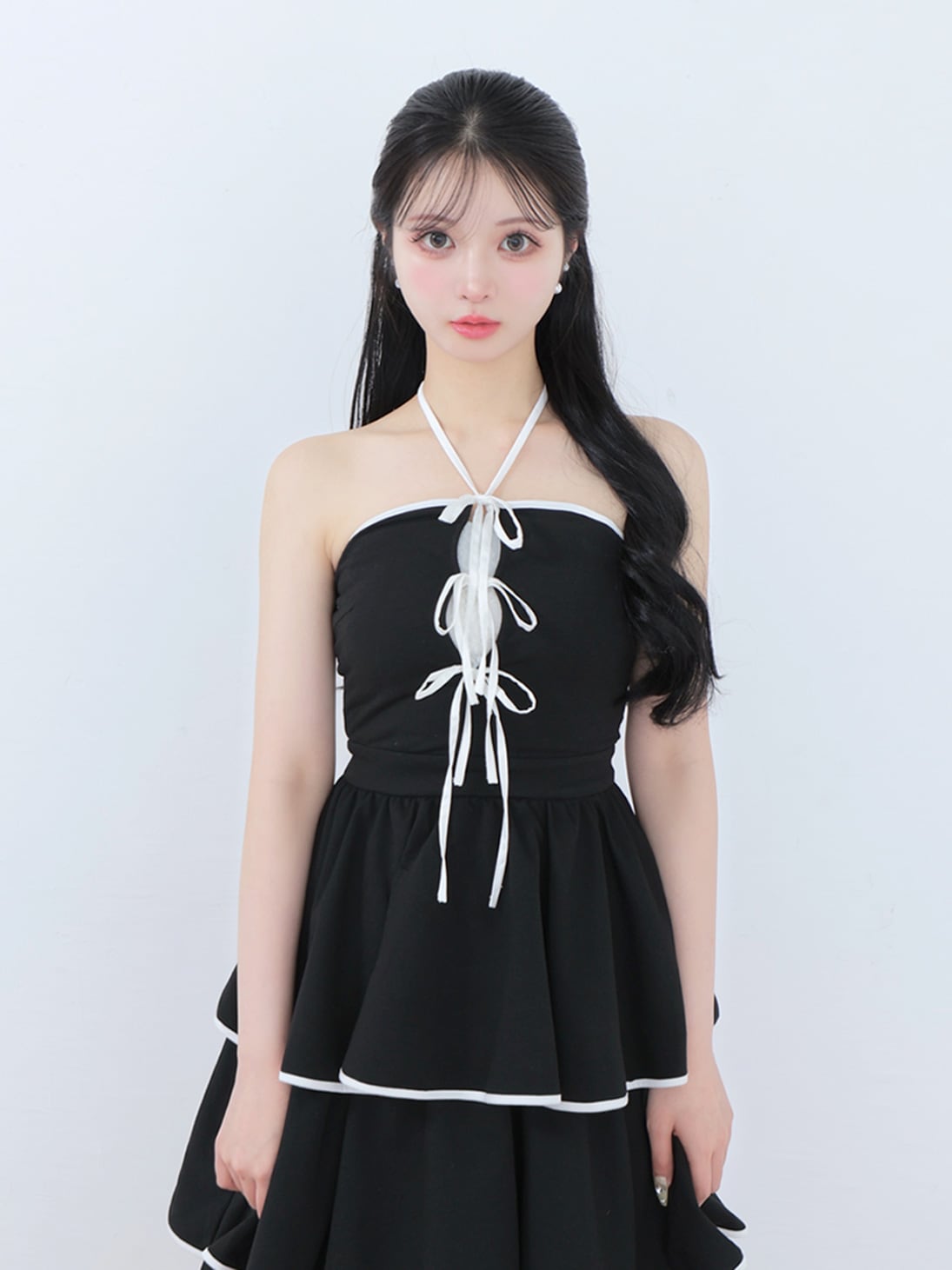 Sweat tiered long onepiece(eme10605)
