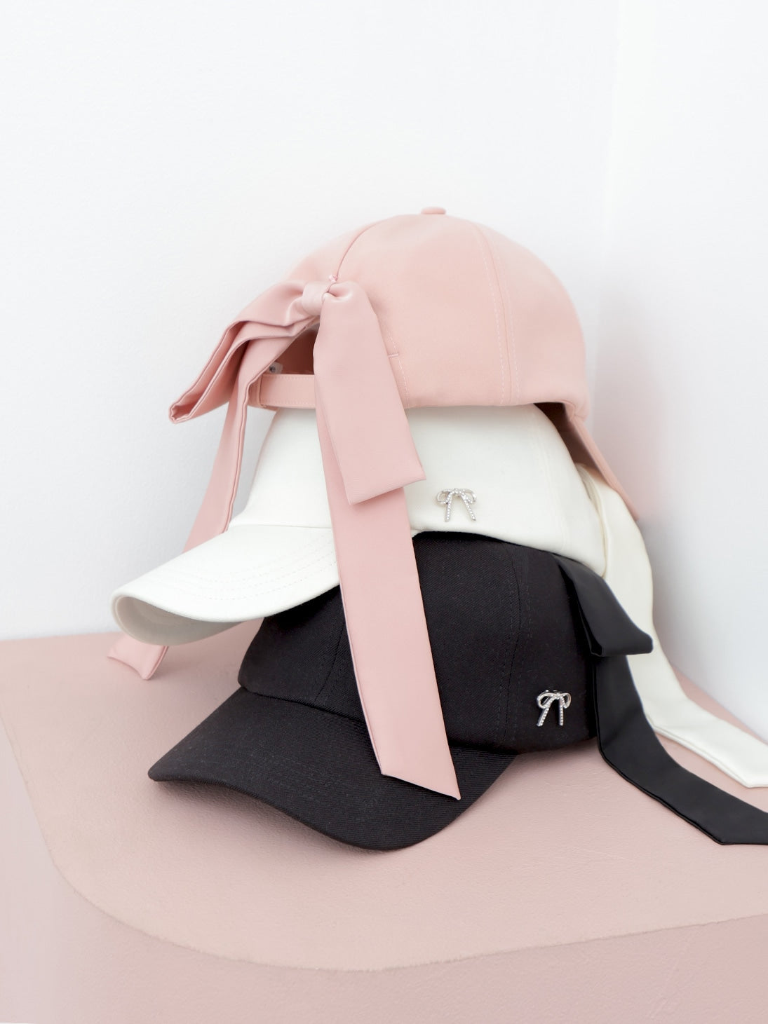 帽子 M me eme 3way ribbon cap M me eme 3way ribbon cap