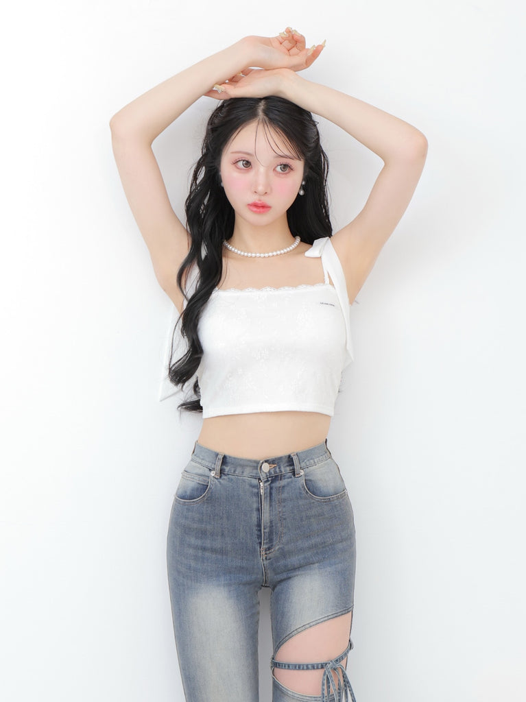 Cropped lace cami sole(eme10474)