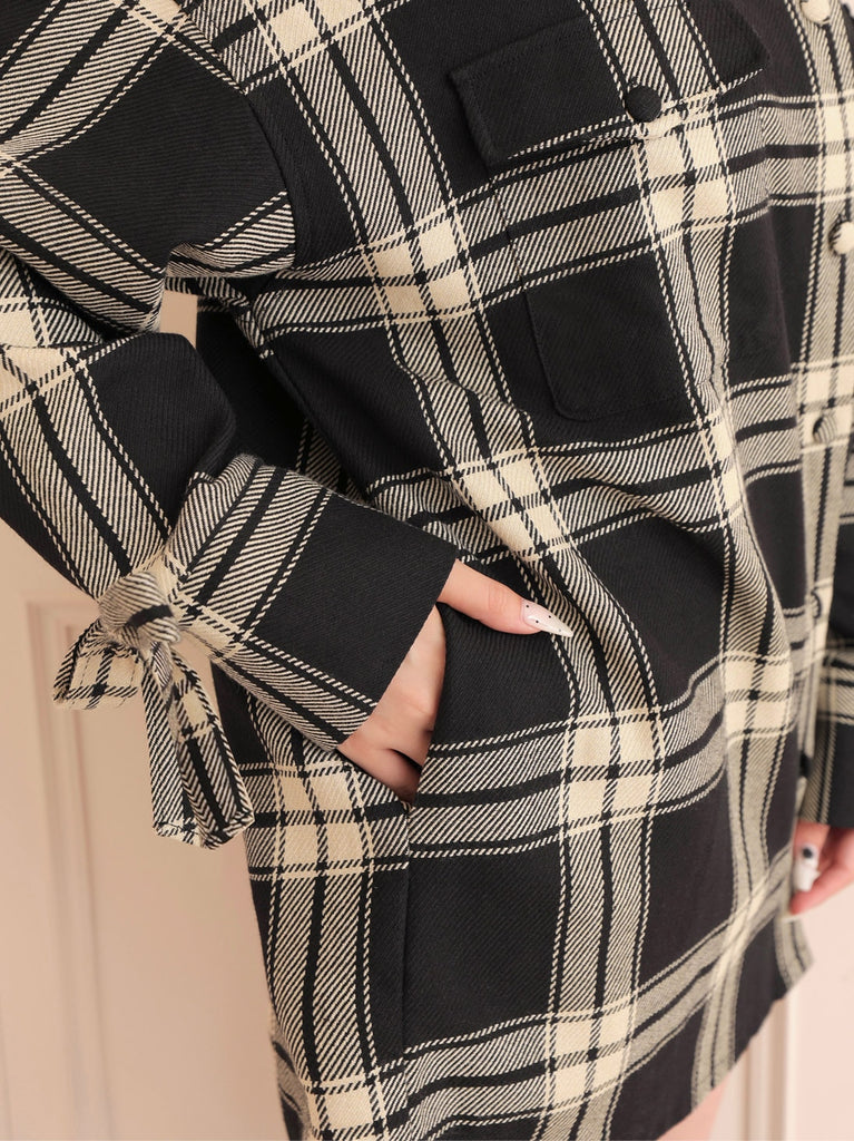 Urban check shirt outer(eme10801)