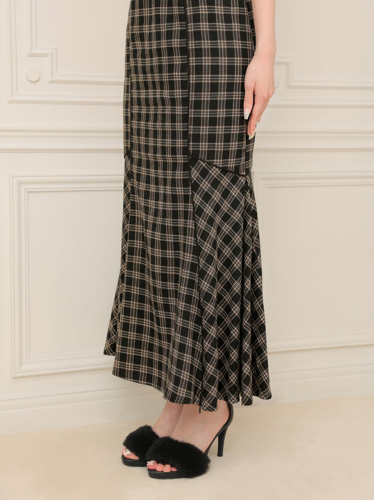 Fur sleeve mermaid onepiece(eme10718)