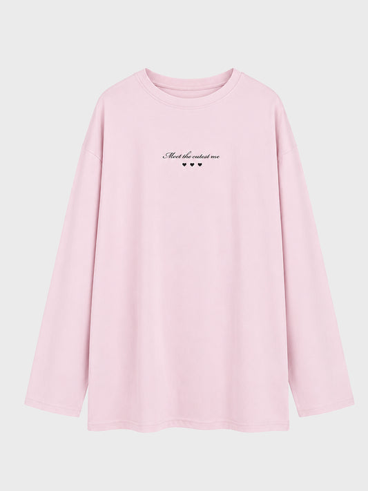 【SALE】【70％OFF】Cutest embroidery ron t(eme10102)