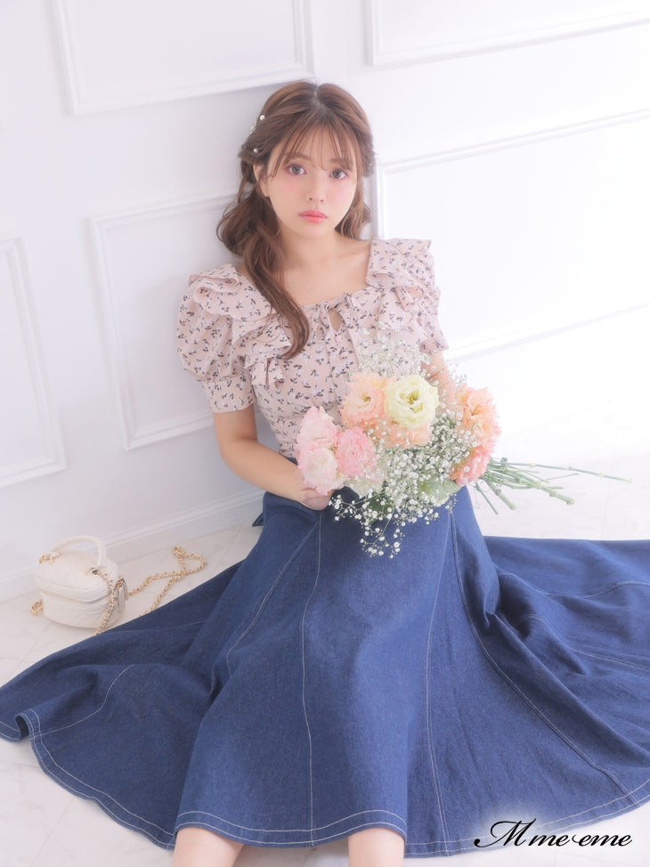 【SALE】Feminine flower print tops (eme10242)