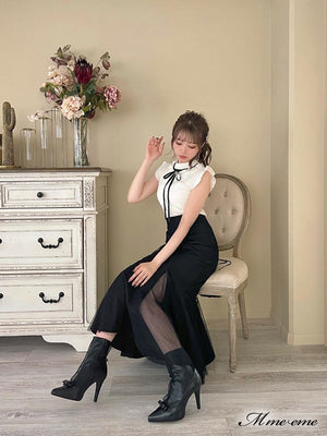 【SALE】Maid-like sleeveless knit (eme10232)