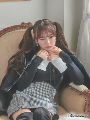 【SALE】Hhigh waist chidori skirt (eme10256)