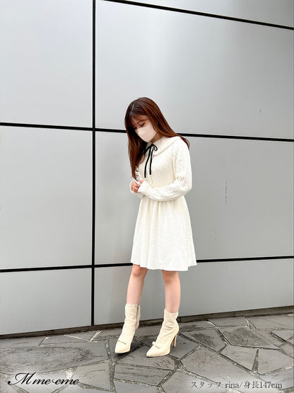 【SALE】Bijou pet flare knit dress (eme10254)