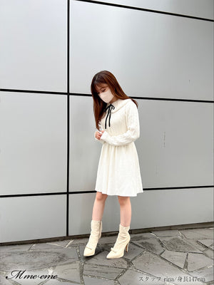 【SALE】Bijou pet flare knit dress (eme10254)