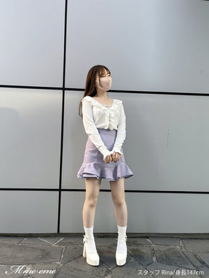 【SALE】Hem flare mini skirt (eme10307)