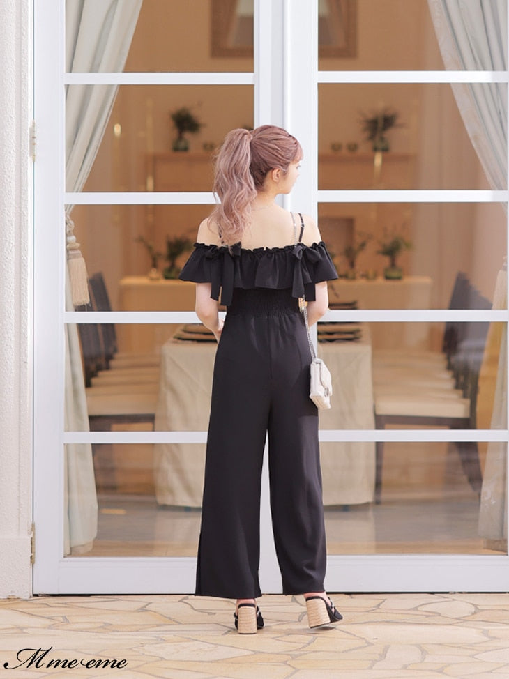 【SALE】Ruffle ribbon combineson (eme10407)