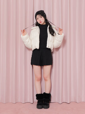 【SALE】Heart cable knit pants (eme10260)