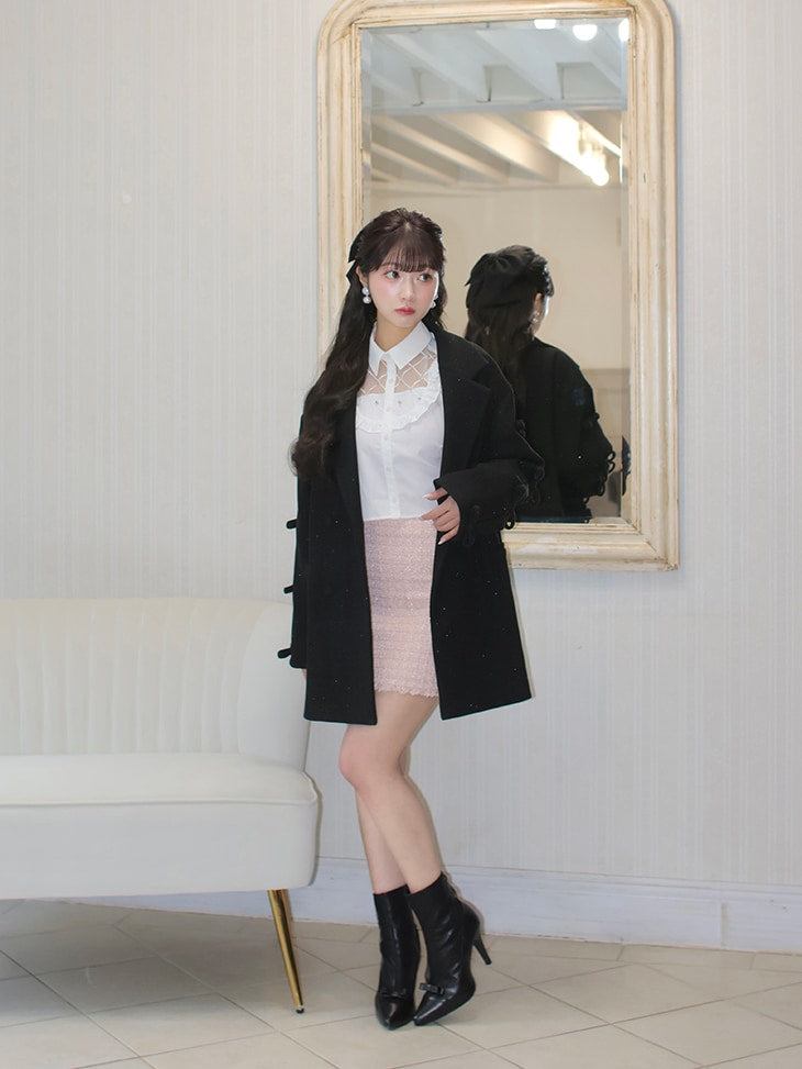 【SALE】Sweet spring tweed mini skirt (eme10338)