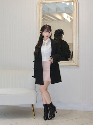 【SALE】Sweet spring tweed mini skirt (eme10338)