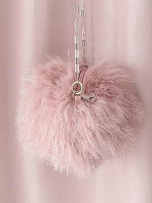2way fake fur round bag(eme10472)