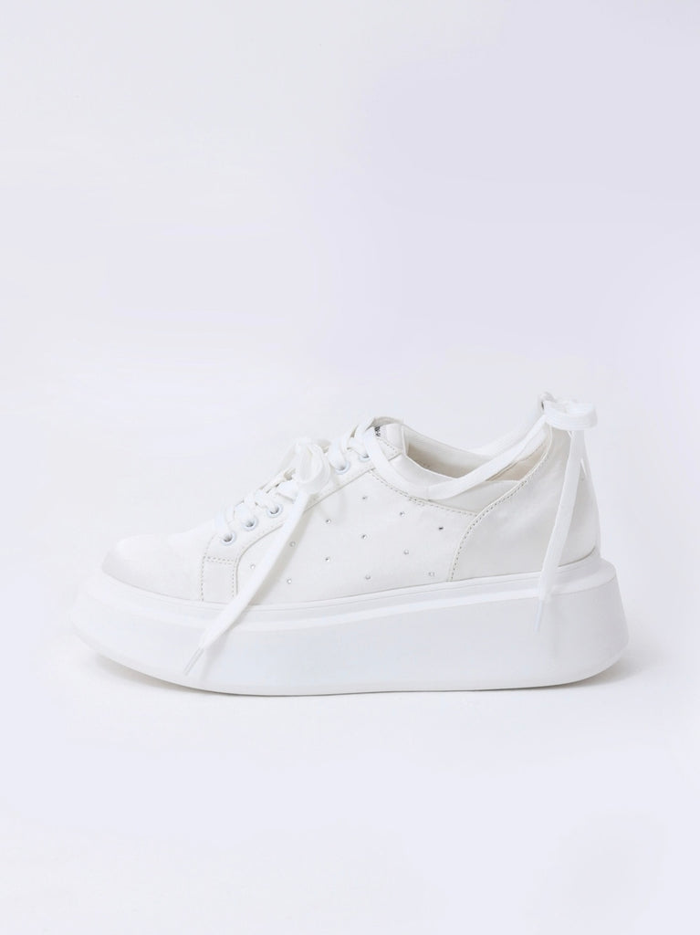 Ribbon beaded platform sneaker(eme10485)