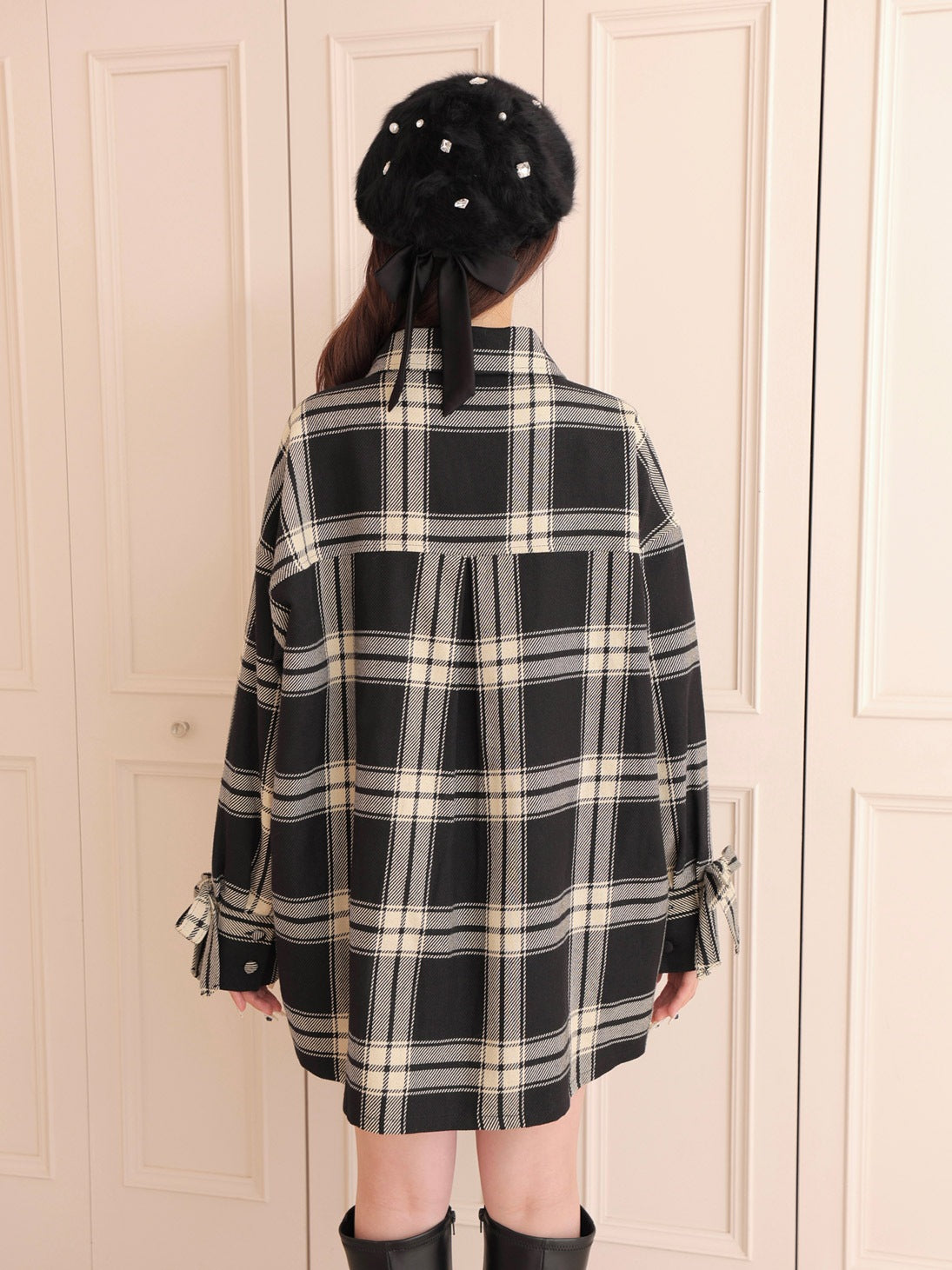Urban check shirt outer(eme10801)
