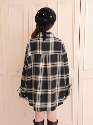 Urban check shirt outer(eme10801)