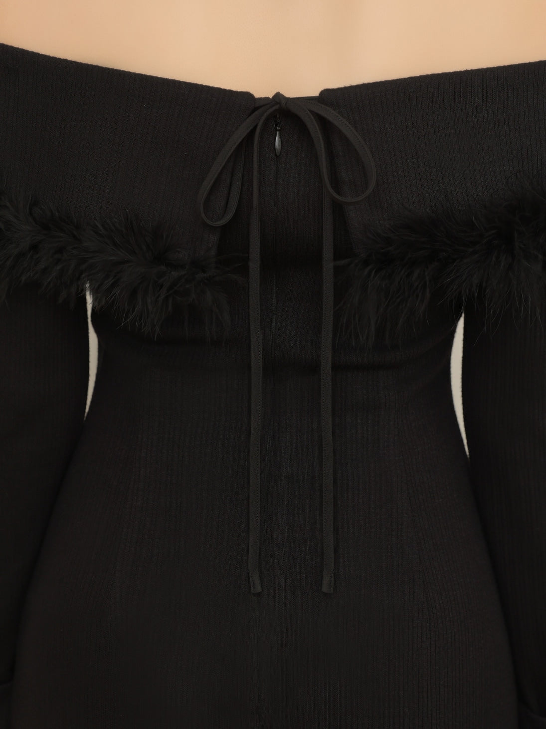 2way feather collar mini onepiece(eme10375)