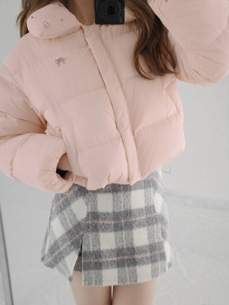 【SALE】Bijou cropped down jacket(eme10815)