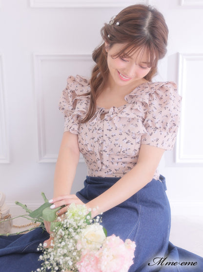 【SALE】Feminine flower print tops (eme10242)