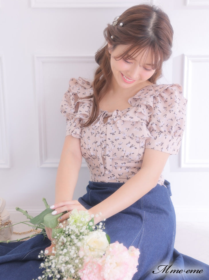 【SALE】Feminine flower print tops (eme10242)