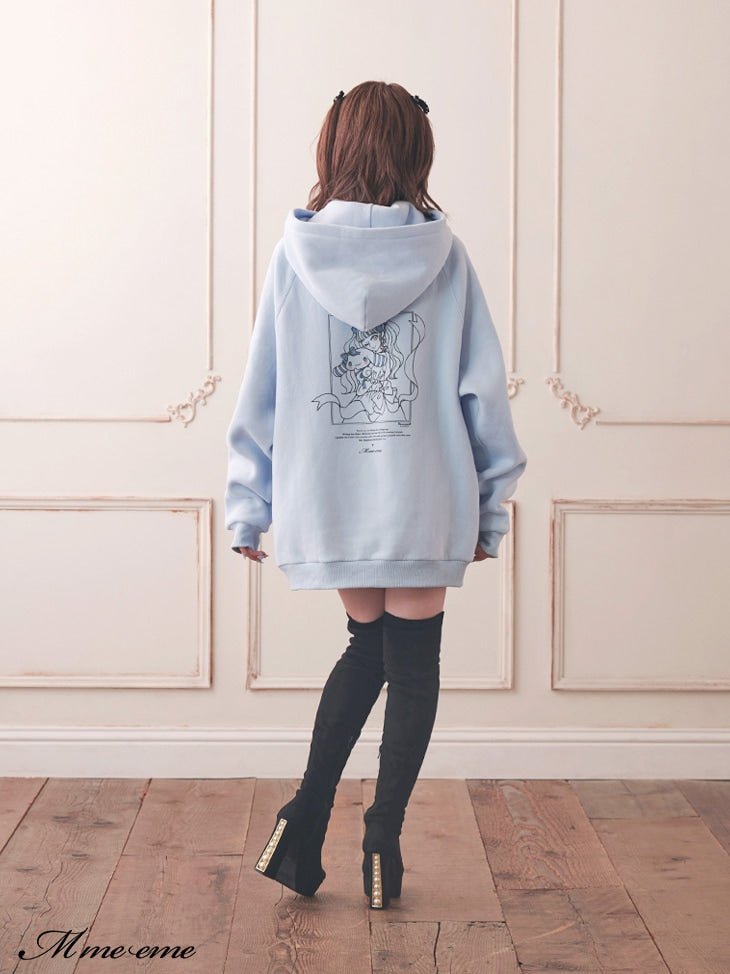 【sale】 Cinnamoroll&m me eme original illustration hoodie (eme10287)