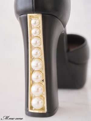 【SALE】Pearl heel pumps (eme10288)