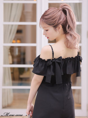 【SALE】Ruffle ribbon combineson (eme10407)