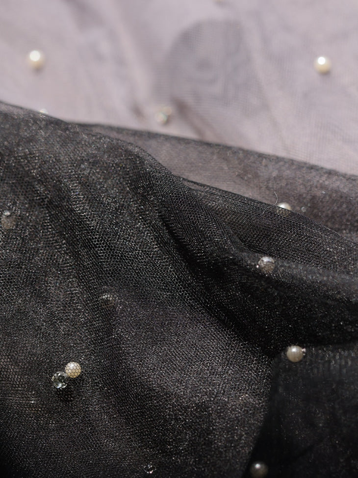 【SALE】Bijou tulle long skirt (eme10420)