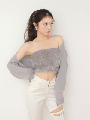Feather like ensemble tops (eme10442)