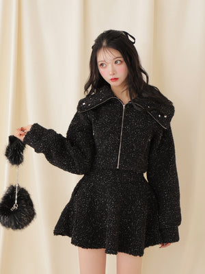 Boa flare mini skirt(eme10378)