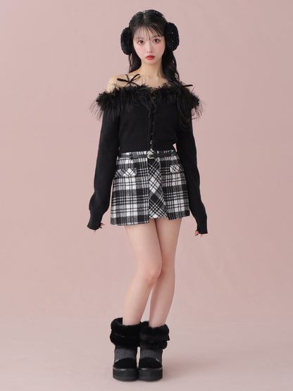 Feather ensemble knit tops(eme10366)