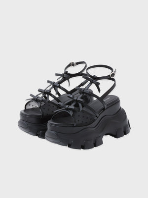 Sheer dot ribbon sport sandal(eme10539)