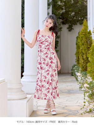 flower print cami onepiece(eme10542)