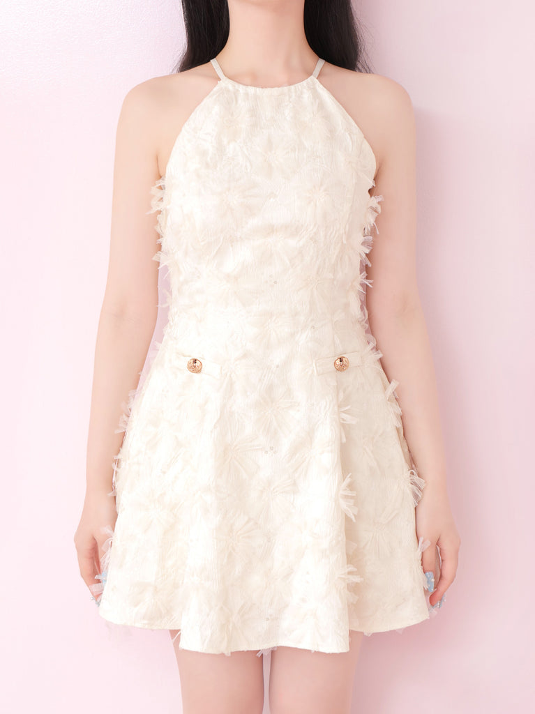 Flower tulle mini onepiece(eme10700)