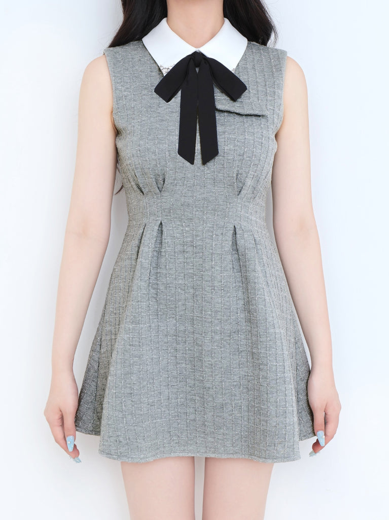 Bijou collar ribbon mini onepiece(eme10518)