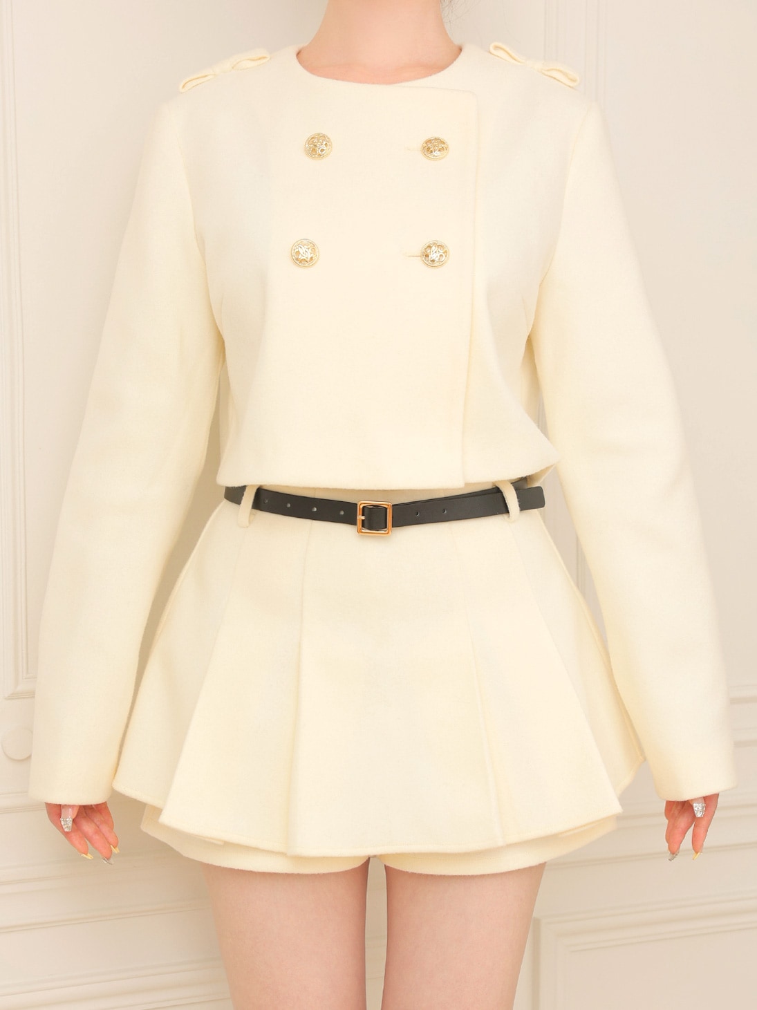 Cropped melton jacket(eme10498) – M me eme