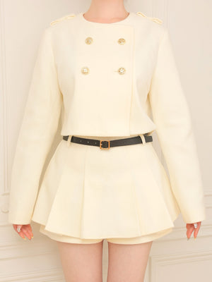 Cropped melton jacket(eme10498)