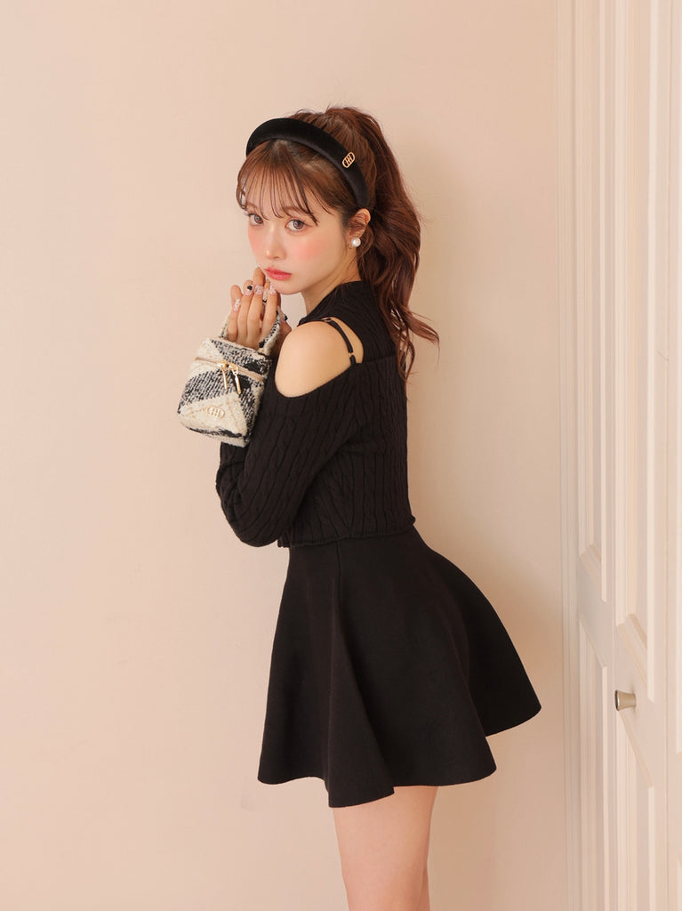 Emblem tweed headband(eme10754)