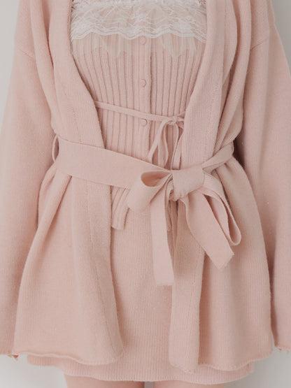 Lame gown layered knit set(eme11002)