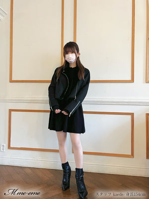 【SALE】Dot tulle short boots (eme10281)