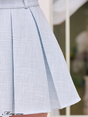 【SALE】Tweed pleated skirt (eme10414)