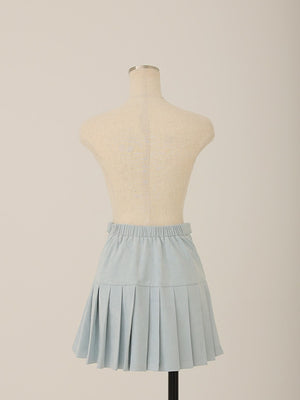 【SALE】Suede pleated skirt (eme10334)