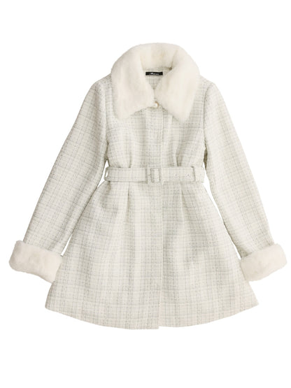 【SALE】Lame tweed fur coat (eme10508)