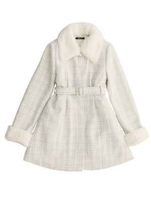 【SALE】Lame tweed fur coat (eme10508)