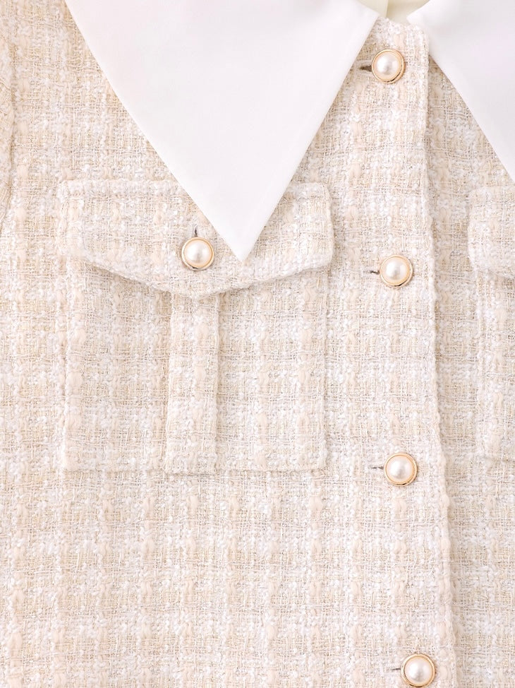 【SALE】Sweet spring tweed jacket (eme10337)
