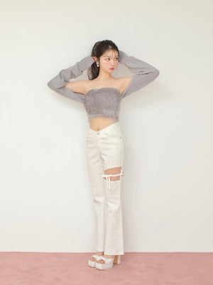 Feather like ensemble tops (eme10442)